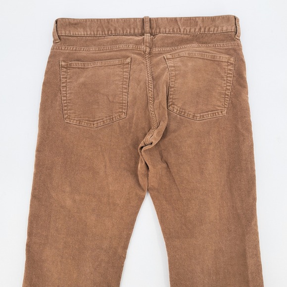 J Crew 484 Corduroy Pants Mens Size 32x30 Brown Straight Fit Cotton Blend - Picture 9 of 11